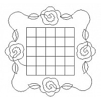 rose frame with grid
